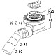 Приобрести Сифон для поддона Ø 50 мм Radaway 5SL1 в магазине сантехники Santeh-Crystal.ru