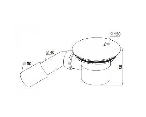 Заказать Сифон для поддона Ø 90 мм Winkiel A407CH50 в магазине сантехники Santeh-Crystal.ru