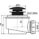 Приобрести Сифон для поддона Ø 50 мм ClickClack AlcaPlast A465BLACK-50 в магазине сантехники Santeh-Crystal.ru