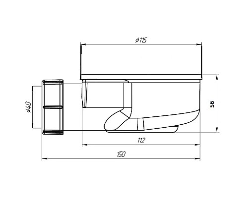 Купить Сифон для поддона Ø 90 мм Good Door сЛ00094 в магазине сантехники Santeh-Crystal.ru