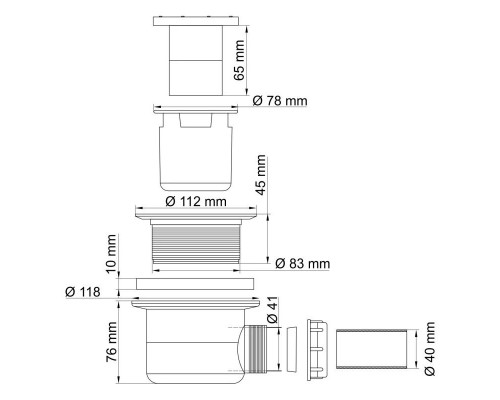 Заказать Сифон для поддона Ø 90 мм WasserKRAFT D454 в магазине сантехники Santeh-Crystal.ru