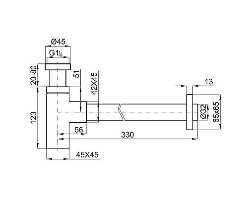 Заказать Сифон для раковины Noken Acro N172390018 в магазине сантехники Santeh-Crystal.ru