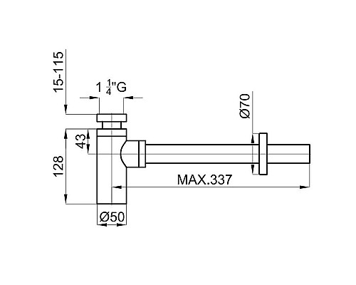 Заказать Сифон для раковины Noken Round Inox N200000217 в магазине сантехники Santeh-Crystal.ru