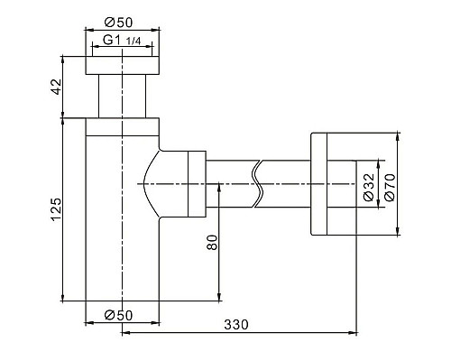 Заказать Сифон для раковины Rose RS22 в магазине сантехники Santeh-Crystal.ru