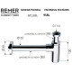 Купить Сифон для раковины Remer 958LBG в магазине сантехники Santeh-Crystal.ru