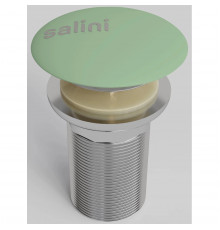 Донный клапан для раковины Salini S-Sense D 501 161201GF6019 без перелива, бело-зеленый глянец