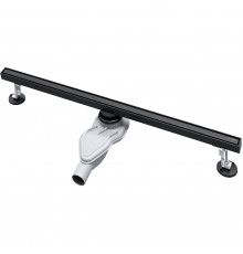 Душевой трап (лоток) AltroBagno Supremo AltroBagnoSupremo071234MB 80 см, с решеткой, 2 в 1 под плитку, черный матовый