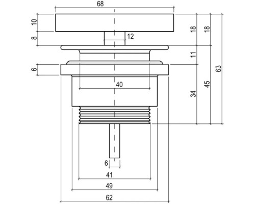 Выпуск для раковины Salini S-Stone D 602 167301MF универсальный, покраска по RAL матовый
