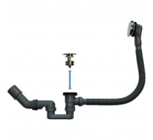 Слив-перелив для ванны Vincea DU-OV автомат, хром