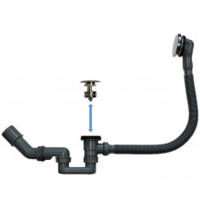 Слив-перелив для ванны Vincea DU-OV автомат, хром