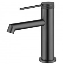 Смеситель для раковины Vincea Rim VBF-2RM1GM без донного клапана, вороненая сталь