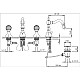 Купить Смеситель для биде на три отверстия бронза, ручки Swarovski Cezares Atlantis ATLANTIS-BBS2-02-Sw в магазине сантехники Santeh-Crystal.ru
