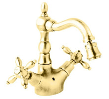 Смеситель для биде золото 24 карата Cezares Atlantis-Nostalgia ATLANTIS-NOSTALGIA-BS2-03/24