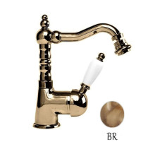 Смеситель для биде бронза, ручка белая Cezares Elite ELITE-BSM2-02-Bi