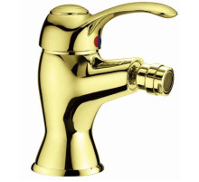 Смеситель для биде с донным клапаном золото, ручка золото Cezares Lira LIRA-BS1-03