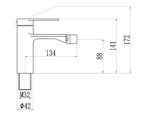 Купить Смеситель для биде Savol 800H S-601860H в магазине сантехники Santeh-Crystal.ru