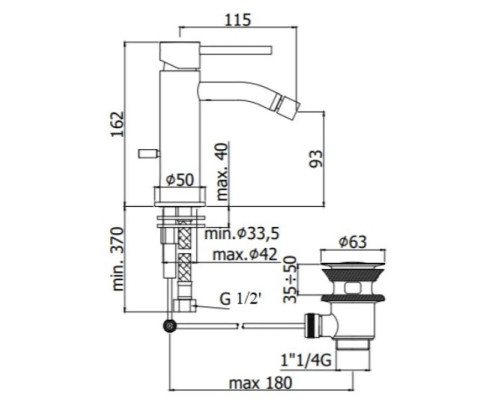 Приобрести Смеситель для биде с донным клапаном Paffoni Light LIG135CR в магазине сантехники Santeh-Crystal.ru