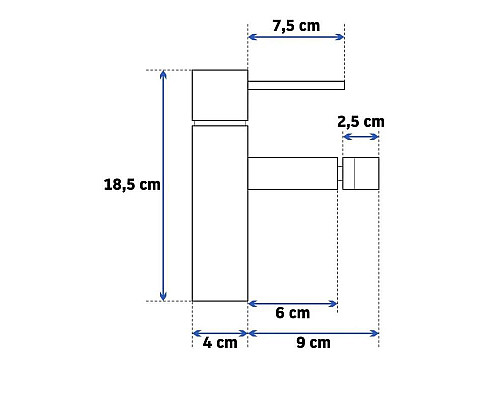 Заказать Смеситель для биде без донного клапана Rea Tess REA-B8805 в магазине сантехники Santeh-Crystal.ru