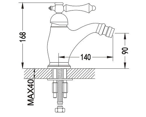 Купить Смеситель для биде Rose R0107Q в магазине сантехники Santeh-Crystal.ru