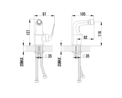 Заказать Смеситель для биде Lemark Plus Advance LM1208C в магазине сантехники Santeh-Crystal.ru