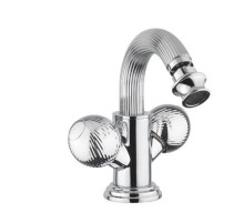 Смеситель на биде с донным клапаном хром, ручки металл Cezares Olimp OLIMP-BS2-01-M