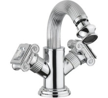 Смеситель на биде с донным клапаном хром, ручки swarovski Cezares Olimp OLIMP-BS2-01-Sw