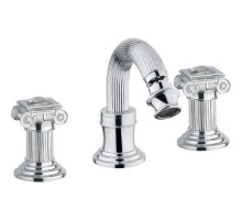 Смеситель для биде на три отверстия хром, ручки swarovski Cezares Olimp OLIMP-BBS2-01-Sw