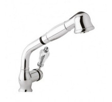 Смеситель для кухни с выдвижным душем хром, ручка Swarovski Cezares Vintage VINTAGE-LLDM-01-Sw