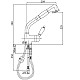 Приобрести Смеситель для кухни с выдвижным душем бронза, ручка белая Cezares Elite ELITE-LLDM-02-Bi в магазине сантехники Santeh-Crystal.ru