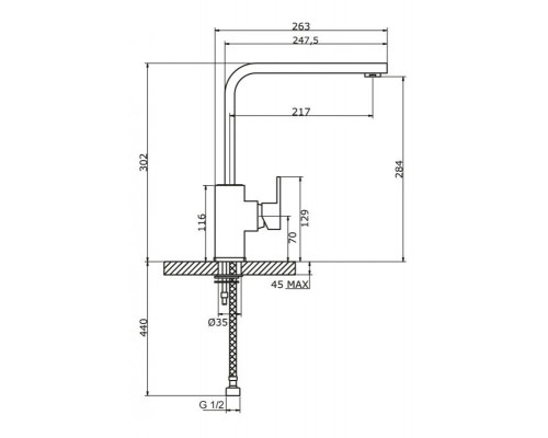Заказать Смеситель для кухни хром, ручка хром Cezares Molveno MOLVENO-LLM-01-Cr в магазине сантехники Santeh-Crystal.ru