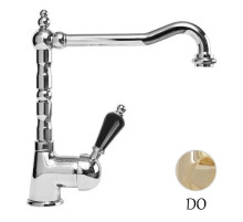 Смеситель для кухни золото 24 карат, ручка Swarovski Nero Cezares Vintage VINTAGE-LLM2-03/24-Sw-N