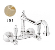 Смеситель для кухни золото 24 карата, ручки Swarovski Cezares Diamond DIAMOND-LLP-03/24-Sw