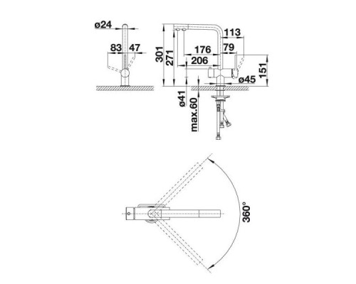 Приобрести Смеситель для кухни Blanco Fontas Хром/Шампань 518508 в магазине сантехники Santeh-Crystal.ru