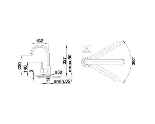 Купить Смеситель для кухни Blanco Mida Жемчужный 520748 в магазине сантехники Santeh-Crystal.ru