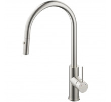 Смеситель для кухни Vincea City VKF-2C1BN с выдвижным изливом, сатин