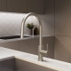 Смеситель для кухни Vincea City VKF-2C1BN с выдвижным изливом, сатин