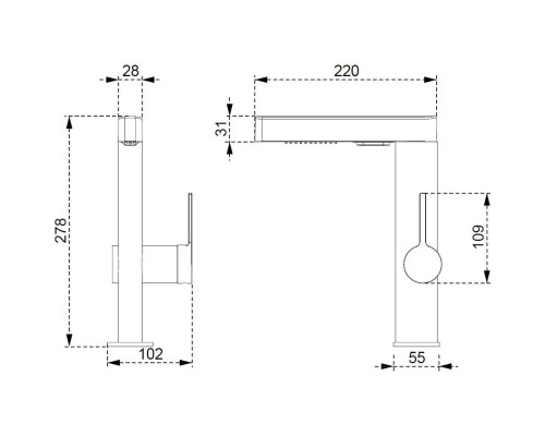 Смеситель для кухни Vincea VKF-22GM с выдвижным изливом, вороненая сталь