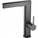 Смеситель для кухни Vincea VKF-22GM с выдвижным изливом, вороненая сталь