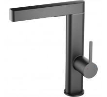 Смеситель для кухни Vincea VKF-22GM с выдвижным изливом, вороненая сталь