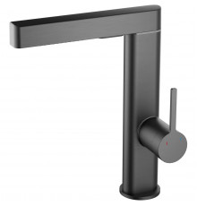 Смеситель для кухни Vincea VKF-22GM с выдвижным изливом, вороненая сталь