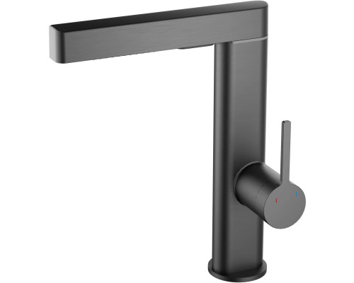 Смеситель для кухни Vincea VKF-22GM с выдвижным изливом, вороненая сталь