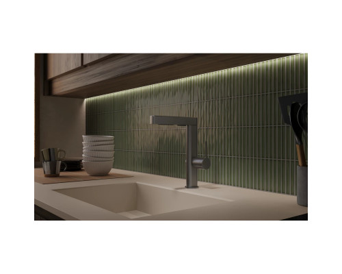 Смеситель для кухни Vincea VKF-22GM с выдвижным изливом, вороненая сталь