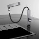 Смеситель для кухни Vincea VKF-22GM с выдвижным изливом, вороненая сталь