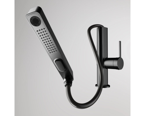 Смеситель для кухни Vincea VKF-22GM с выдвижным изливом, вороненая сталь