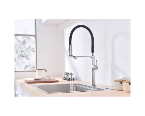 Смеситель для кухни Vincea VKF-119CH с подключением к фильтру, гибким изливом, хром