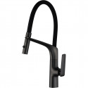 Смеситель для кухни Vincea VKF-115MB с гибким изливом, черный матовый