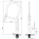 Смеситель для кухни Vincea VKF-115CH с гибким изливом, хром