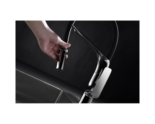 Смеситель для кухни Vincea VKF-115CH с гибким изливом, хром