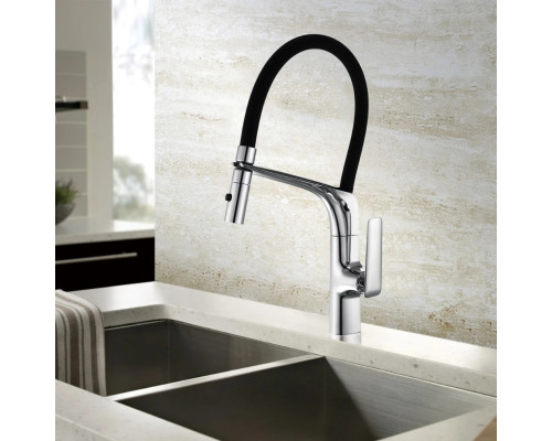 Смеситель для кухни Vincea VKF-115CH с гибким изливом, хром
