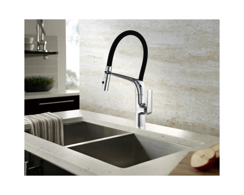 Смеситель для кухни Vincea VKF-115CH с гибким изливом, хром